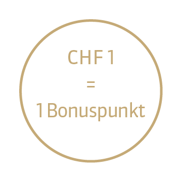CHF 1 = 1 Bonuspunkt