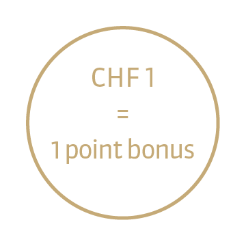CHF 1 = 1 point bonus