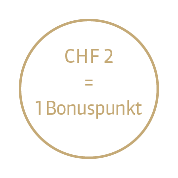 CHF 2 = 1 Bonuspunkt